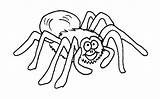 Coloring Spider Pages Ausmalbilder Tarantula Spinne Halloween Print Drawing Handprint Colour Color Cartoon Kids Kinder Animals Colouring Clipart Cliparts Easy sketch template