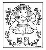 Ditte Doll Colour Postcards Dukke Bear Farvelægge Til Paper Fairy Og Bamse Postkort Flower Påklædningsdukke Outs Colouring Kravlenisser Karens Cut sketch template