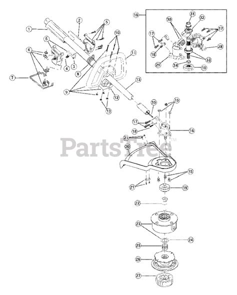 cub cadet cc  cdcg cub cadet string trimmer  boom  trimmer  handle