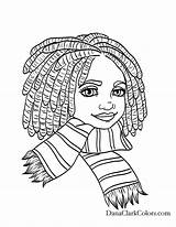 Coloring Pages African American Kids History Hair Girl Printable Woman Month Traffic Color Afro Crazy Chihuahua Adult Culture Girls Mae sketch template
