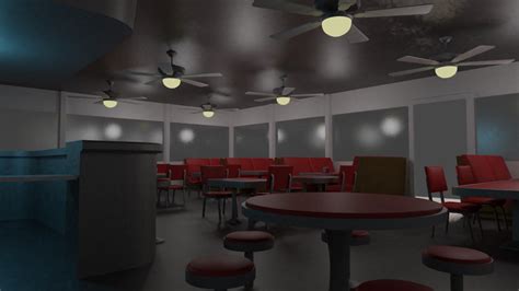 wip ongoing diner scene polycount