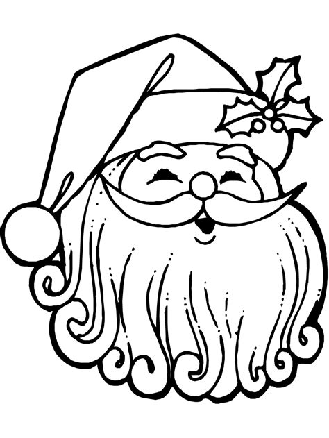 santa coloring pages  printable  christmas coloring pages
