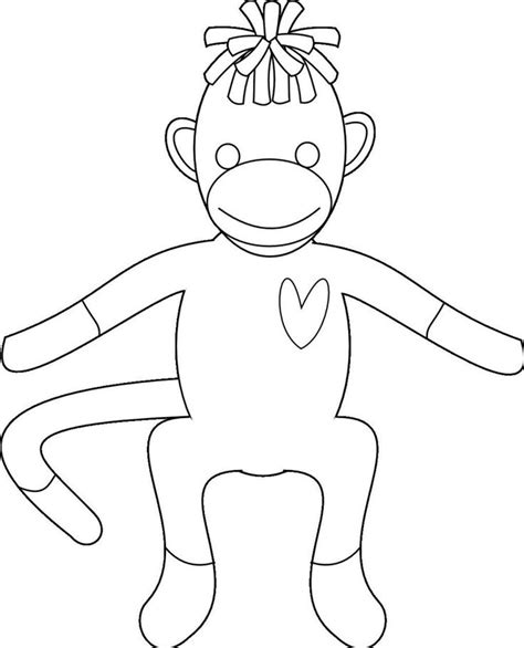 sock monkey coloring pages  kids enjoy coloring coloring pages