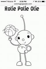 Roly Polie Olie Rolie sketch template