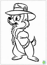 Coloring Chip Dale Dinokids Disney Pages Close sketch template