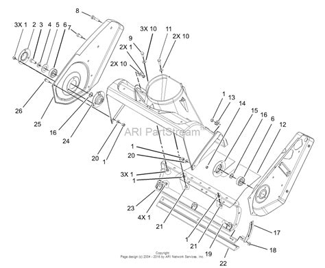 toro ccr  parts diagram fold bay