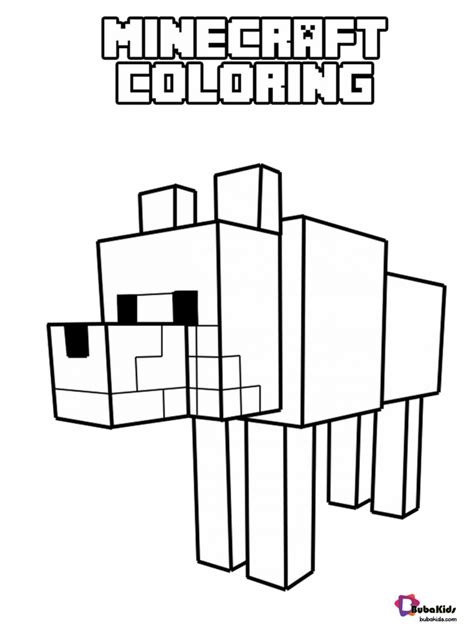 print minecraft animal coloring pages bubakidscom