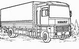 Camion Semi Renault Coloriage Daf Coloriages Sheets Wagon Colorier Downloaden Uitprinten sketch template
