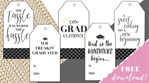 printable graduation gift tags printable templates