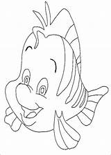 Coloring Fish Cartoon Mermaid Little Pages Disney Coloringpages7 sketch template