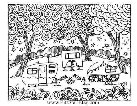 pin  camping coloring pages