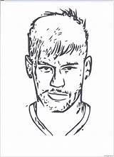 Neymar Coloring Pages Color Online Coloringpagesonly Printable Soccer Print sketch template