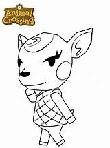 Diana Crossing Animal Coloring Draw Fun Kids Villager Votes sketch template