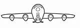 Flugzeug Transportmittel Vorne Malvorlage sketch template