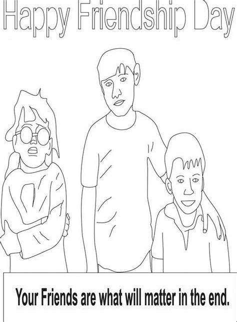 friendship day coloring pages