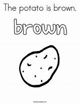 Brown Coloring Potato Pages Color Noodle Twistynoodle Twisty Built California Usa Print sketch template