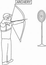 Archery Coloring Esl sketch template