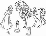 Chess Ajedrez Coloring Para Colorear Horse Dibujo Book Pieces Dama Princess Openclipart Clipart Dg Pages Drawing Ra Caballo Skip Main sketch template