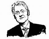 Bill Clinton Sketch Paintingvalley sketch template