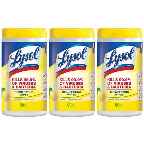 lysol disinfecting wipes lemon lime blossom  ct pack