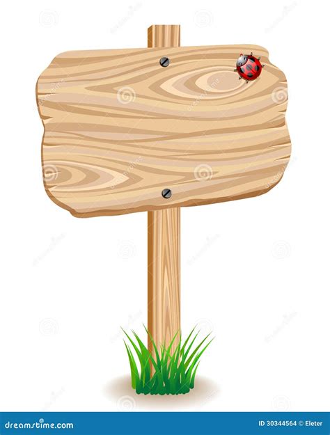 wooden signboard stock vector illustration  message