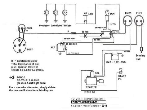 ford  tractor starter wiring