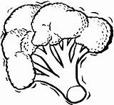 Broccoli Coloring Clipart sketch template