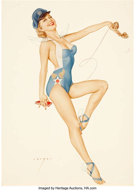 alberto vargas american    air force girl ace  lot  heritage auctions