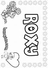 Roxy Coloring Pages Name Girls sketch template