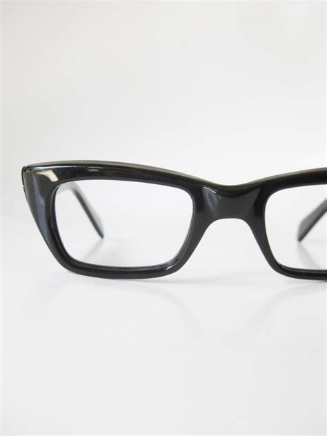 1950s black reading glasses vintage horn rim eyeglasses mens guys homme