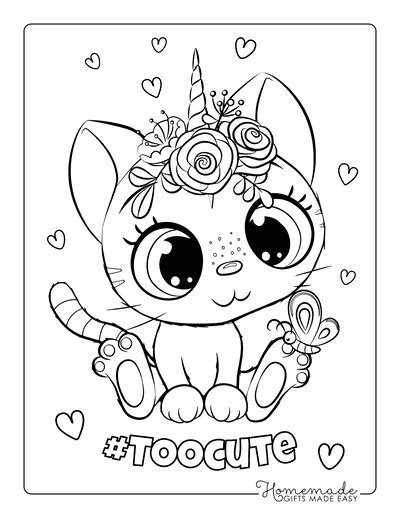 kitty cat coloring pages cute eyes coloring pages