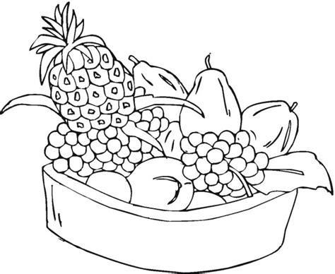 coloring pages  kids fruit basket coloring pages