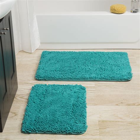 lavish home  piece memory foam bath mat set   slip base