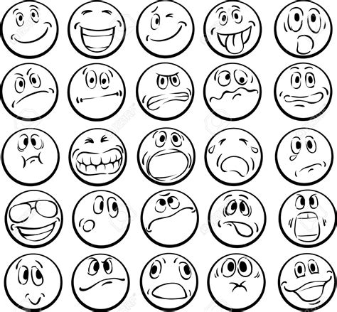 emotions faces coloring pages