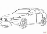 Coloring Volvo V60 Pages Drawing Printable sketch template