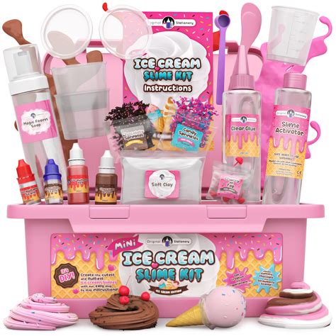 Original Stationery Mini Slime Kits For Girls Ice Cream Edition All