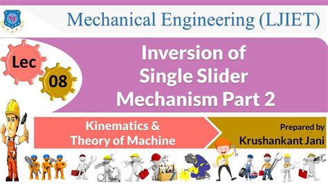 inversion  single slider mechanism part   kinematics  theory  machine mechanical