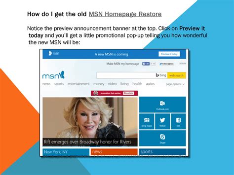 oo restore msn homepage    restore  msn homepage