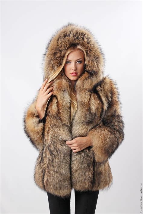 real raccoon fur jacket real fur coat купить на Ярмарке Мастеров