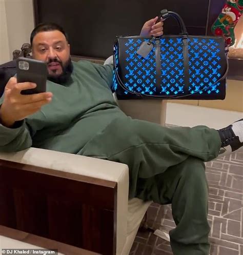 dj khaled lights  instagram   color changing  louis vuitton bag offered   wife