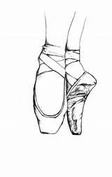 Pointe Practicing sketch template
