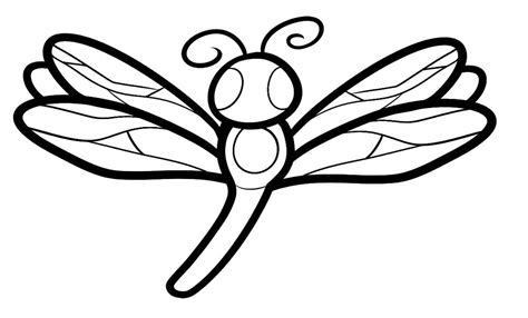 coloring dragonfly cartoon coloring pages