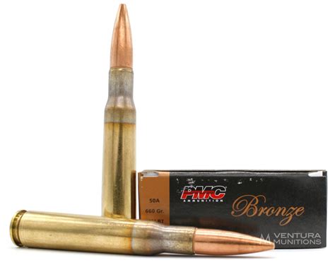 Pmc Bronze 50 Bmg 660gr Fmj Bt Ammo – 10 Rounds – Prime Armory