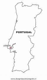 Portogallo Ausmalen Cartine Mapa Disegni Malvorlage Landkarte Colorare Flagge Landkarten Geografiche Nazioni Ausdrucken Geografie Dibujos Bambini Disegnidacoloraregratis sketch template