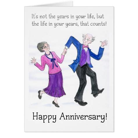 anniversary greeting card for older couple