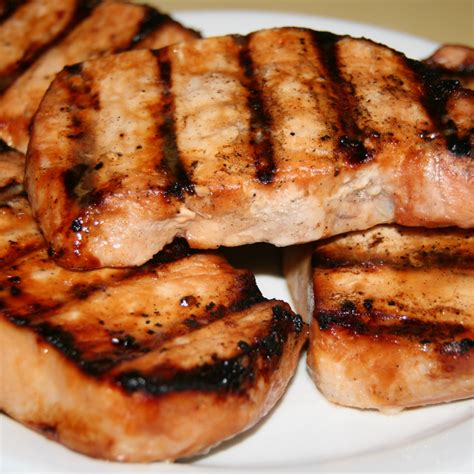 grilled marinated pork chops