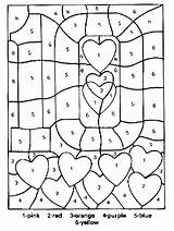 Number Coloring Color Pages Valentines Printable Kids Valentine Numbers Kindergarten Print Worksheets Online Heart Hearts Sheets Printables Activities Trade Center sketch template