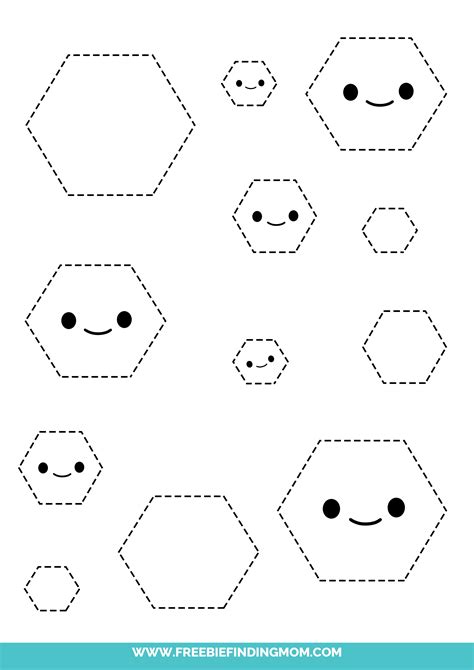 printable hexagon shape freebie finding mom