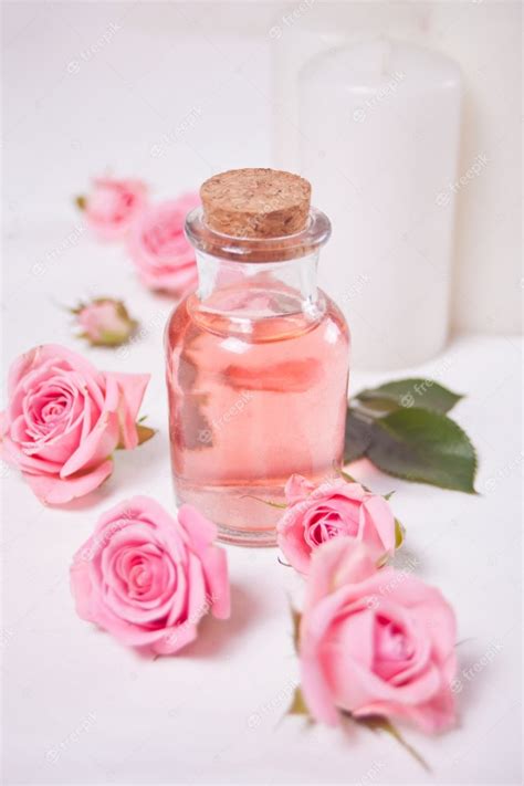 premium photo aroma rose water  skincare essential oils spa