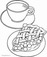 Coloring Pie Apple Pages Food Coffee Printable Easy Clipart Pies Colouring Adult Kids Tim Sheets Cherry Kolorowanki Kleurplaten Para Topsy sketch template